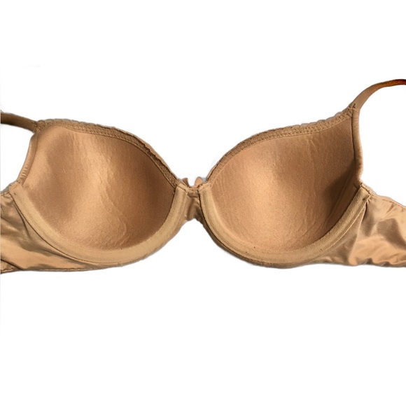Victoria's Secret Tan Satin Underwire Lined Demi Bra Convertible Straps 32C - Picture 8 of 9
